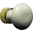 Meubelknop Paddenstoel porselein 30mm messing ongelakt/camee mat