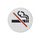 Intersteel Pictogram rookverbod zelfklevend rond rvs geborsteld