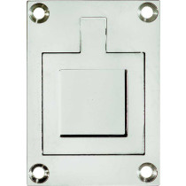 Luikring rechthoekig 66x48mm glans nikkel