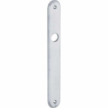 Langschild paar smal blind mat chroom