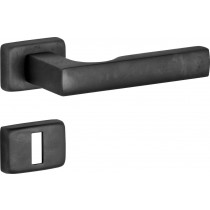 Deurkruk op rozet Mini S met sleutelrozet mat zwart PVD
