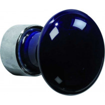 Meubelknop Paddenstoel porselein 30mm glans nikkel/blauw sevres