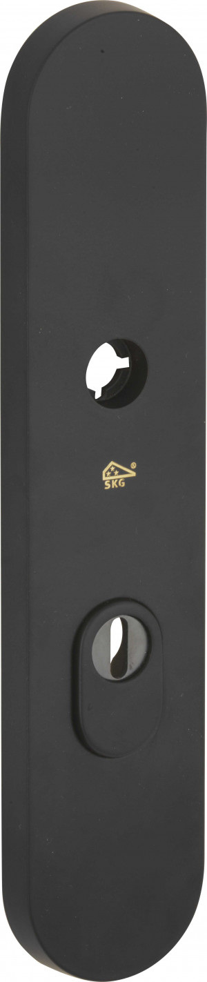 SKG3 ovaal schild buiten  PC72 mm m/ KTB mat zwart