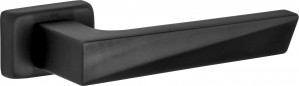 Deurkruk op rozet Mini V mat zwart PVD