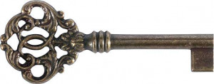 Meubelsleutel pijp 85x6mm messing brons geschuurd